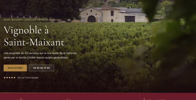 Site refait — vignoble, Saint-Maixant