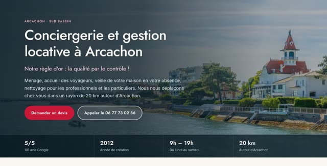 Site refait — agence de voyages, Arcachon