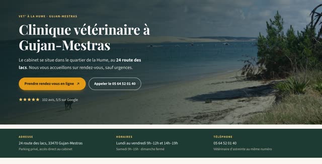 Site refait — soins vétérinaires, Gujan-Mestras