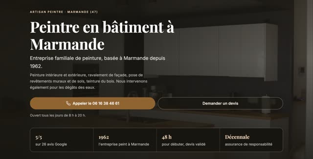 Site refait — peintre en bâtiment, Marmande