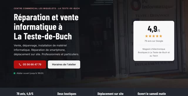 Site refait — magasin d'électronique, La Teste-de-Buch