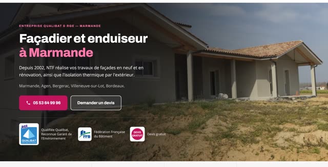 Site refait — ravalement de façades, Marmande