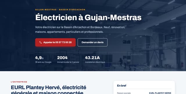 Site refait — électricien, Gujan-Mestras