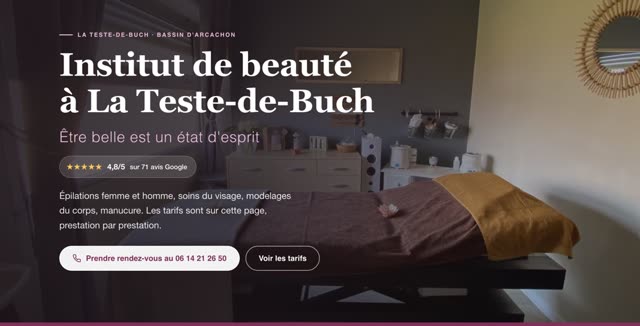 Site refait — institut de beauté, La Teste-de-Buch