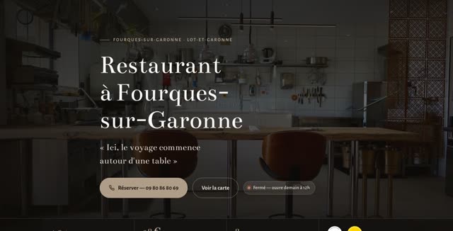 Site refait — restaurant, Fourques-sur-Garonne