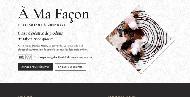 Site refait — restaurant gastronomique, Grenoble