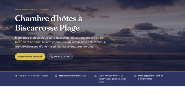 Site refait — chambre d'hôtes, Biscarrosse