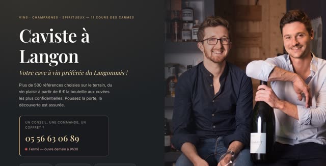 Site refait — magasin de vins et spiritueux, Langon