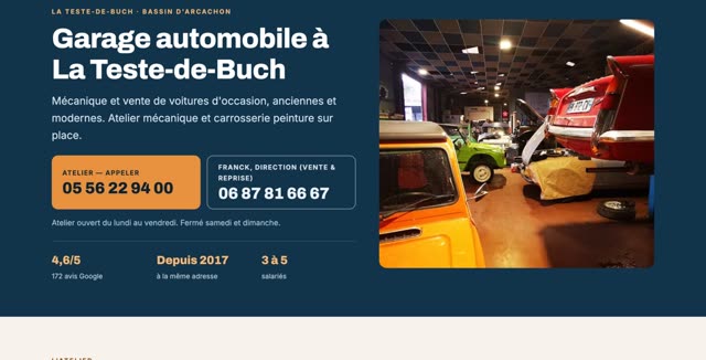 Site refait — garage automobile, La Teste-de-Buch