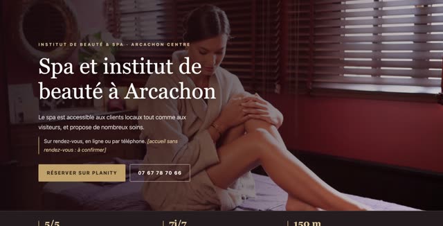 Site refait — institut de beauté, Arcachon