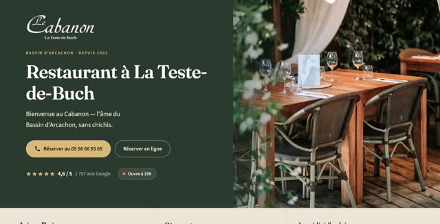Site refait — restaurant français, La Teste-de-Buch