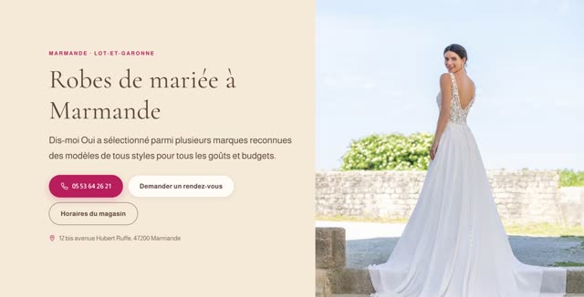 Site refait — magasin de vêtements, Marmande