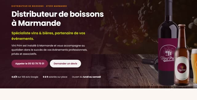 Site refait — caviste, Marmande