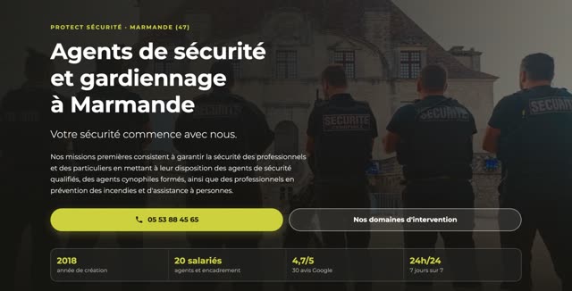 Site refait — sécurité et alarmes, Marmande