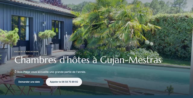 Site refait — chambre d'hôtes, Gujan-Mestras