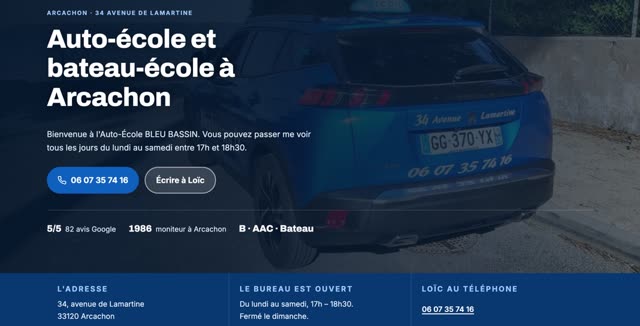 Site refait — établissement d'enseignement, Arcachon