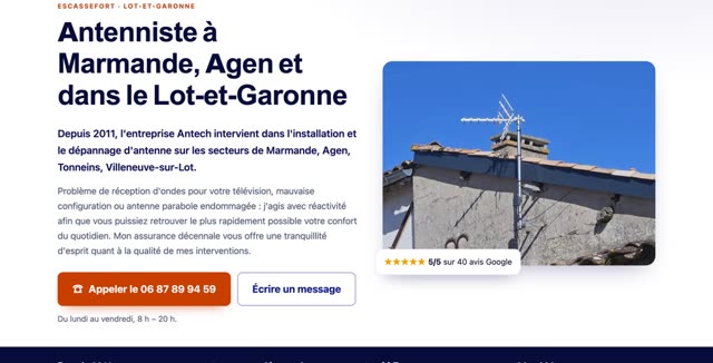 Site refait — antenniste, Escassefort