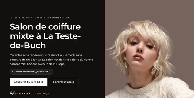 Site refait — salon de coiffure, La Teste-de-Buch