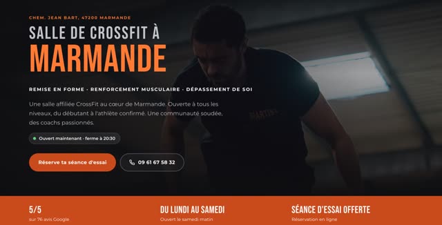 Site refait — club de sport, Marmande