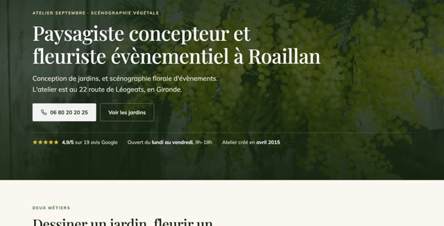 Site refait — paysagiste, Roaillan