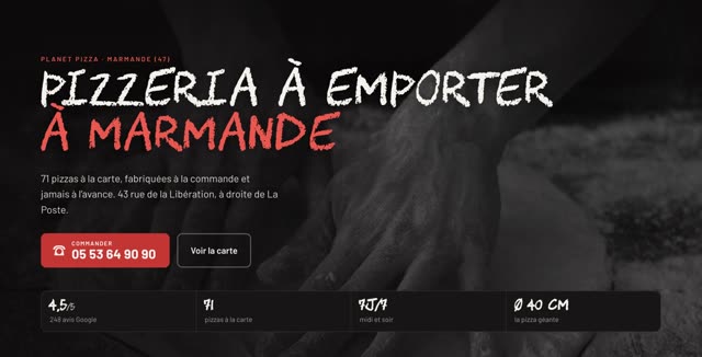 Site refait — pizzeria, Marmande