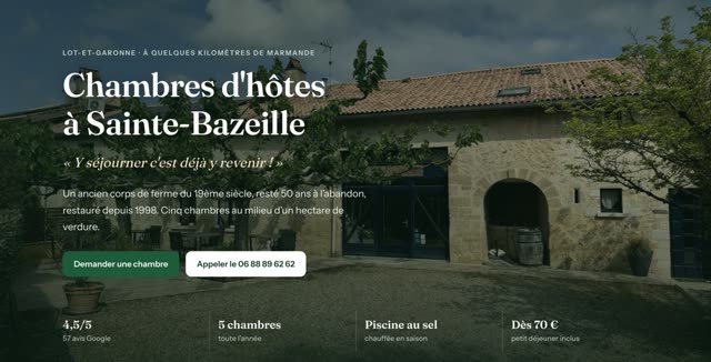 Site refait — maison d'hôtes, Sainte-Bazeille