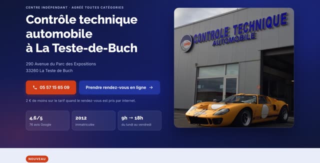 Site refait — garage automobile, La Teste-de-Buch