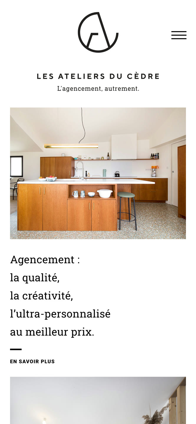 Le site avant refonte, sur mobile