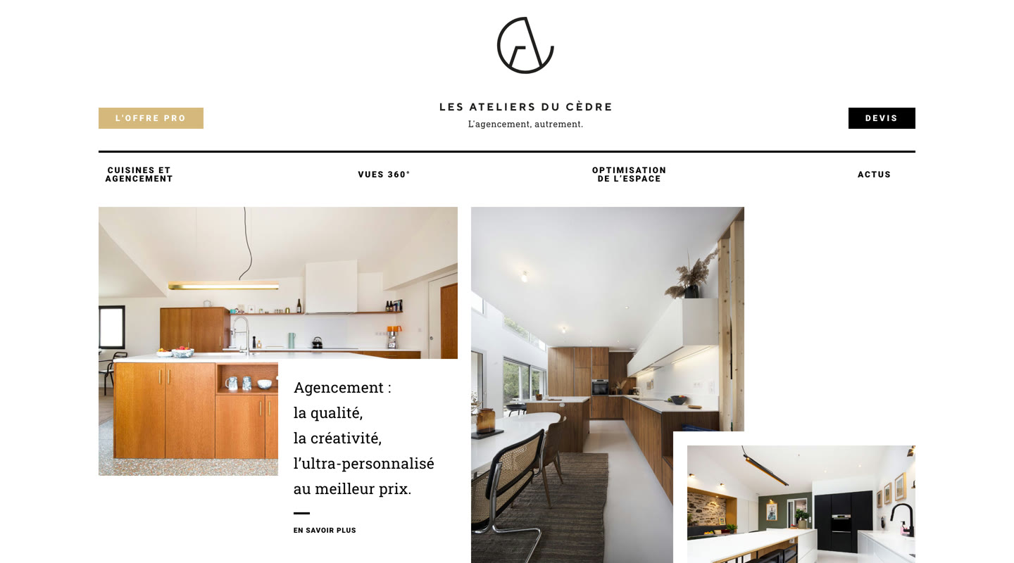 Le site avant refonte, sur ordinateur